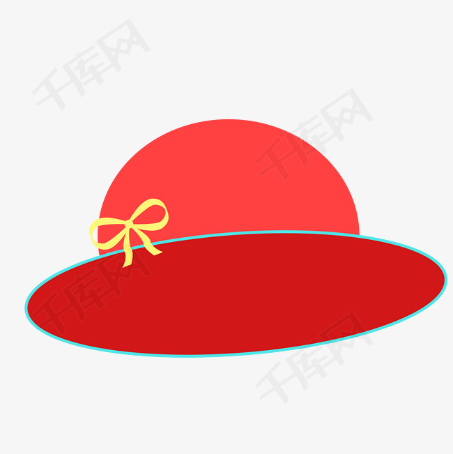 手绘红色遮阳帽免抠图素材图片免费下载_高清psd_千库