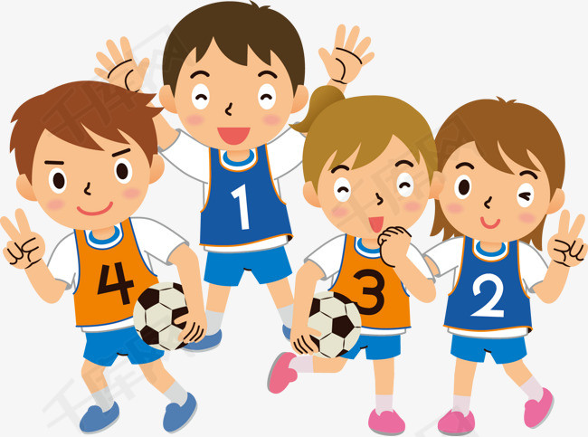 卡通运动系儿童插画之足球少年素材图片免费下载_高清