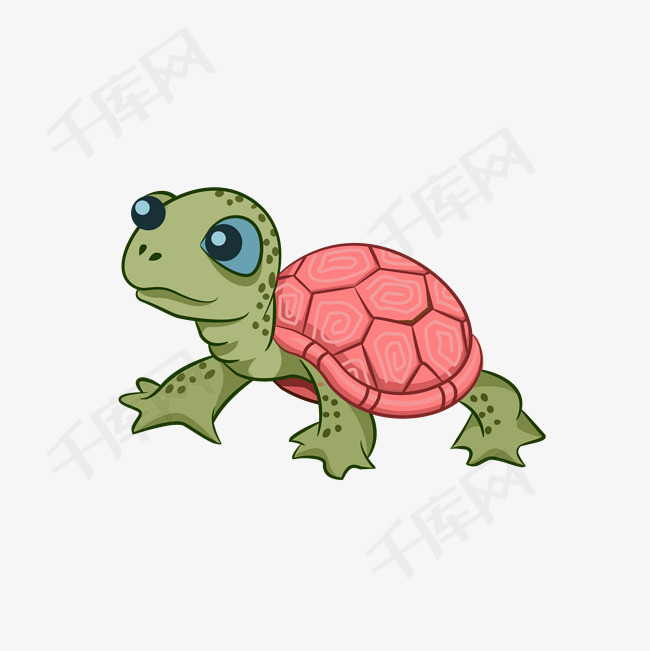 卡通小清新可爱的乌龟