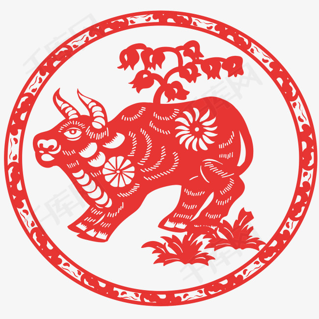 即买即住生肖牛剪纸