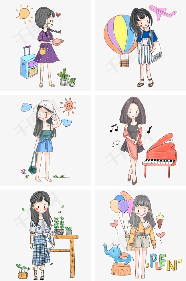 夏季穿搭五人组合