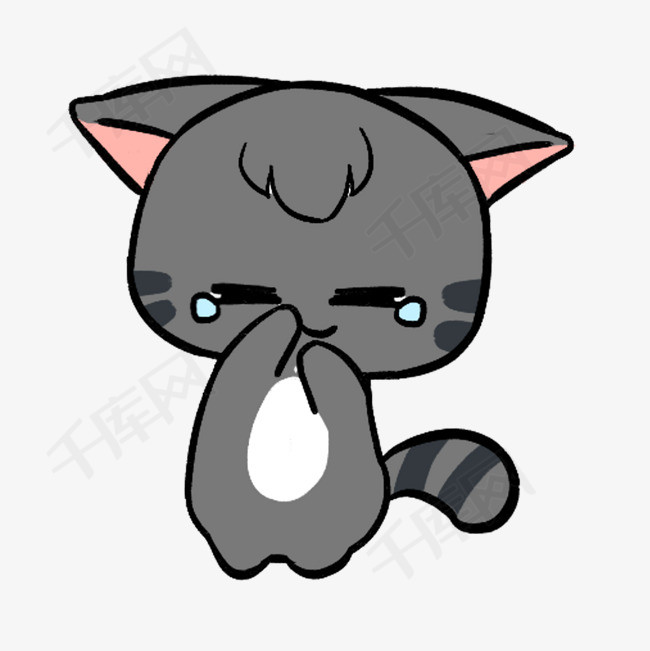 手绘卡通可爱萌宠动物表情包通用实用猫咪黑猫