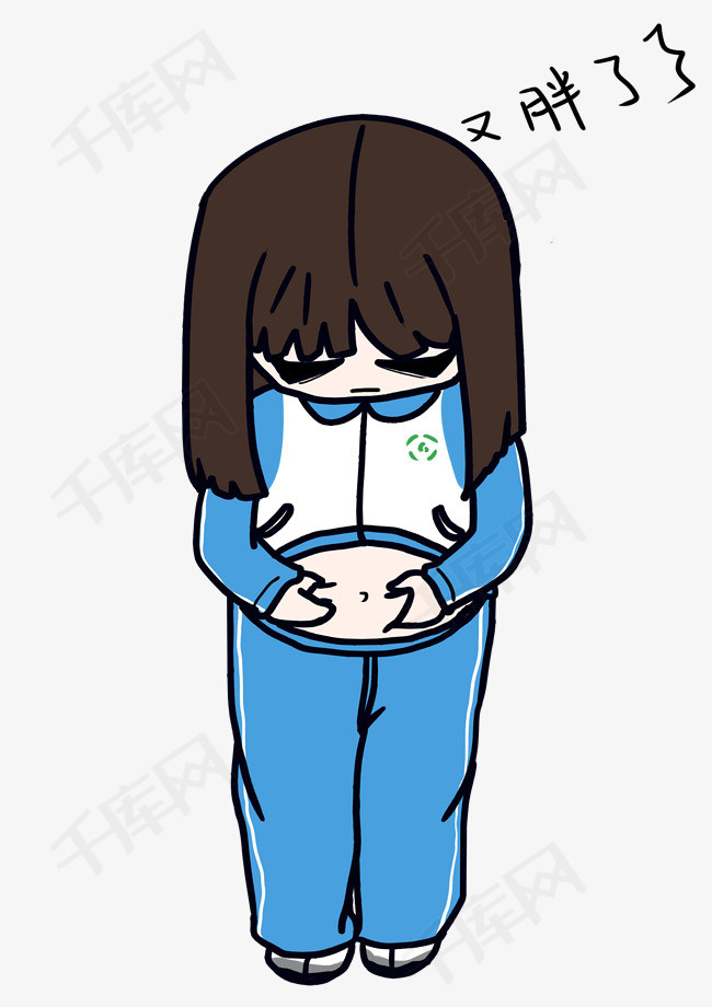 开学小女生卡通人物形象又胖了表情包
