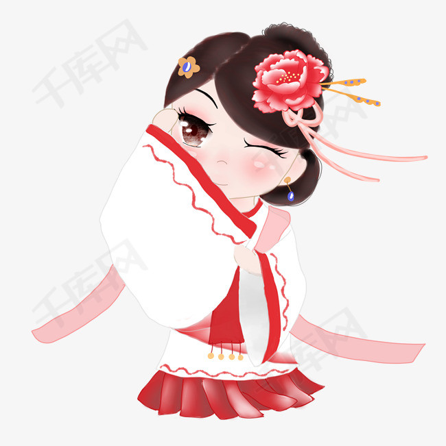 古风q版美女人物插画