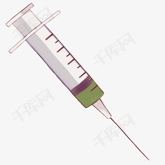 医疗器械针卡通形象插图