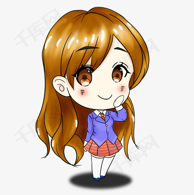 q版长发                                            校服