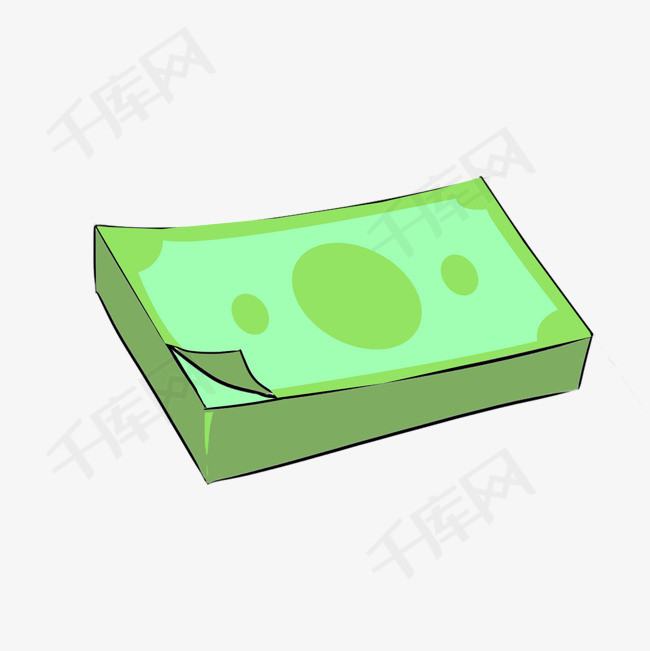 金融主题卡通风格纸币插画