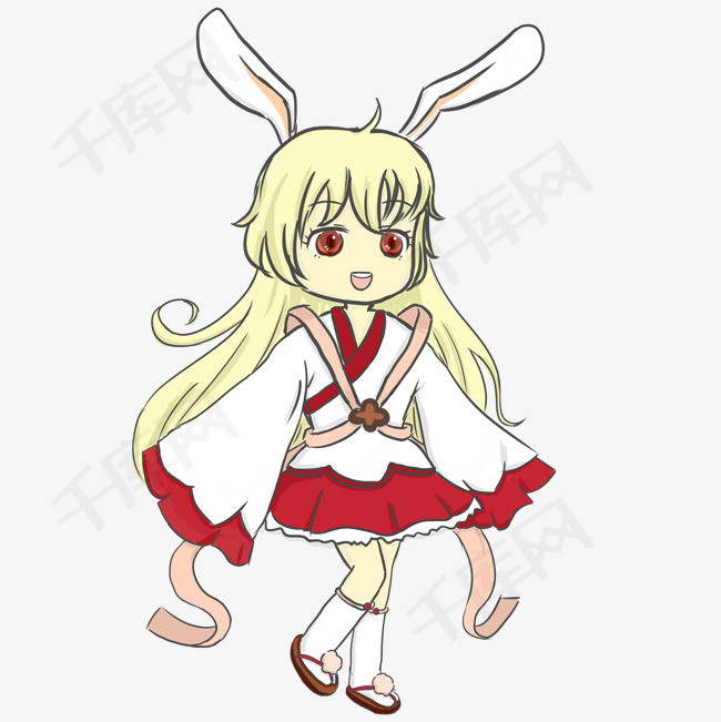 中秋节拟人可爱玉兔