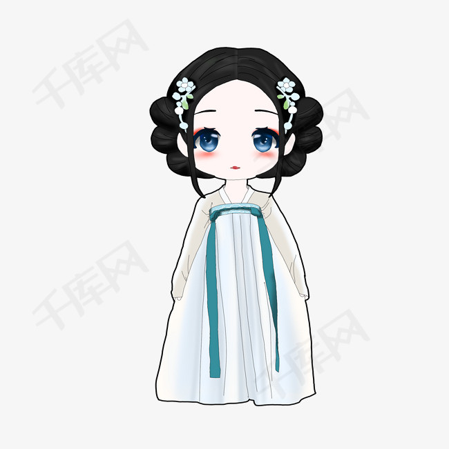 手绘皇后后宫皇妃子q版皇妃娘娘古装手绘皇后后宫皇妃子美大小姐贵妃