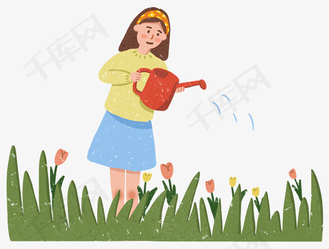 教师节老师园丁灌溉花朵教师节教师老师园丁祖国的花朵辛勤的园丁