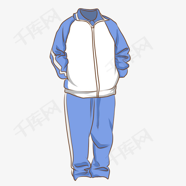 校园系列校服手绘插画