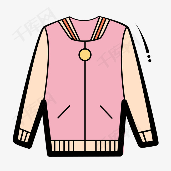日系卡通手绘电商促销夹克服装彩色服装外套t恤上衣卡通服装