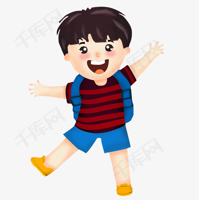 卡通人物男孩儿童幼儿小学生插画手绘