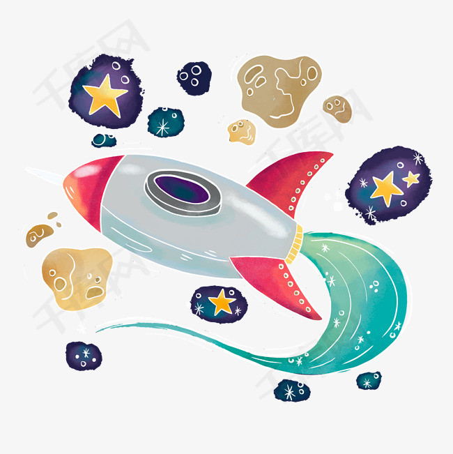 卡通手绘星系太空素材