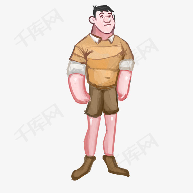 壮汉矢量插画png