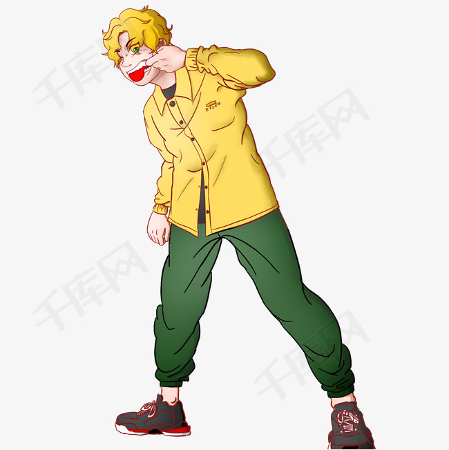 阳光少年手绘插画