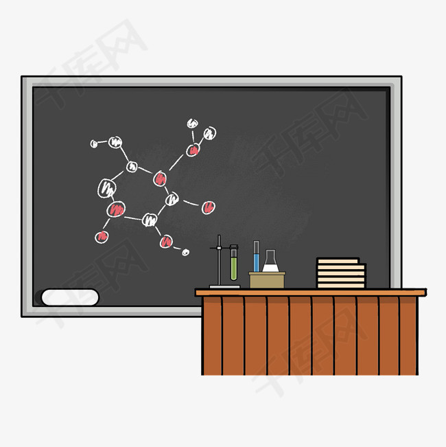 黑板物理课题生物链插画