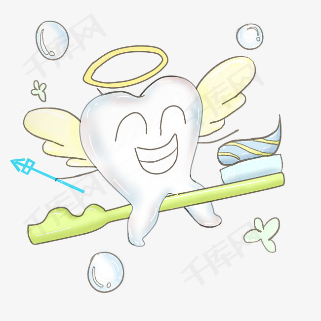 手绘爱牙日健康生活