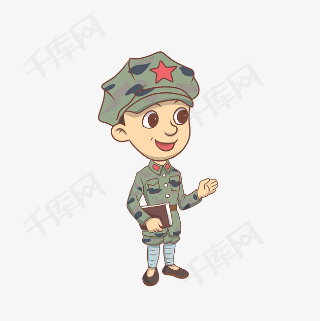 长征胜利92周年q版红军人物插画