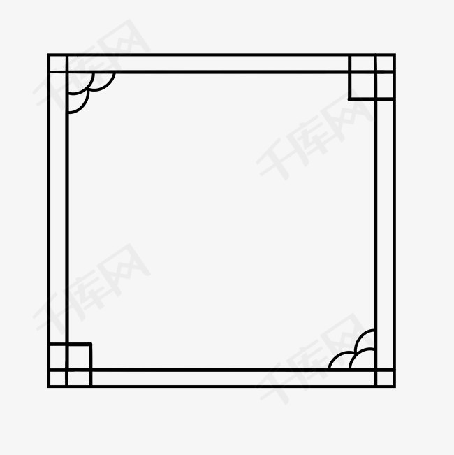 古风边框回字形插画
