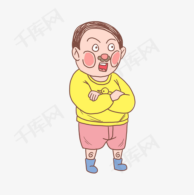 万圣节中年怪叔叔卡通手绘