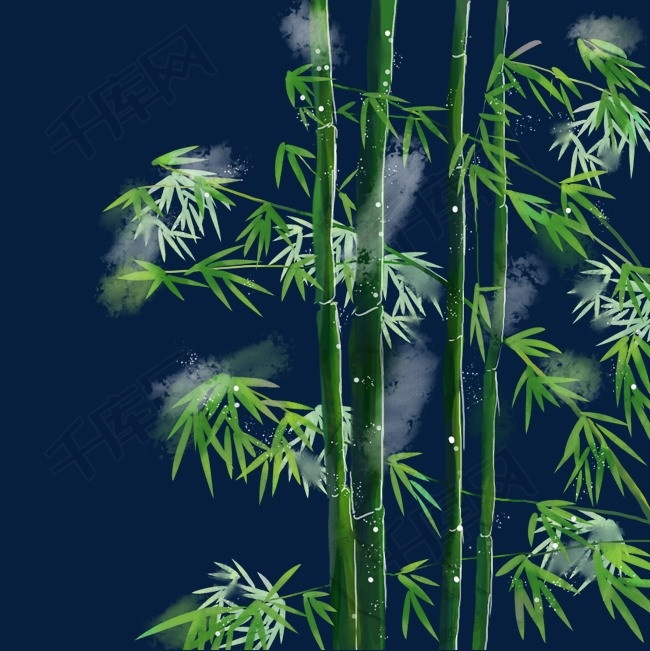 卡通手绘中国风竹子