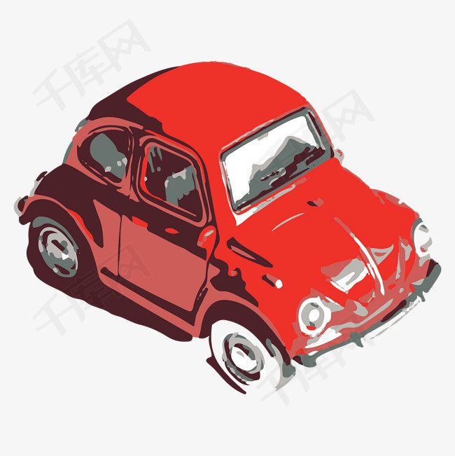 红色小汽车