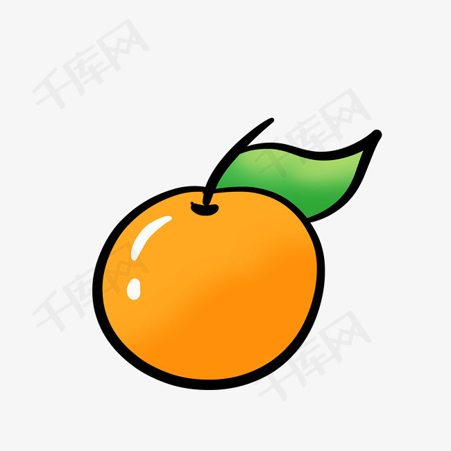 桔子可爱清新味道水果植物