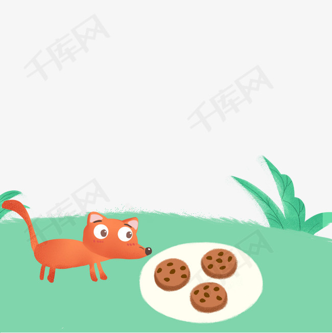 偷吃零食的卡通松鼠
