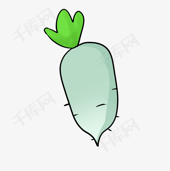 简洁的png格式青萝卜