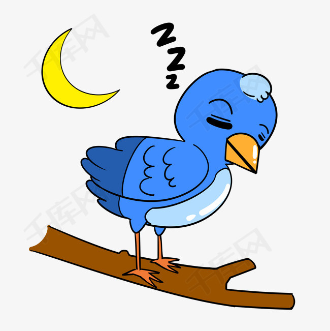 世界睡眠日睡觉的小鸟