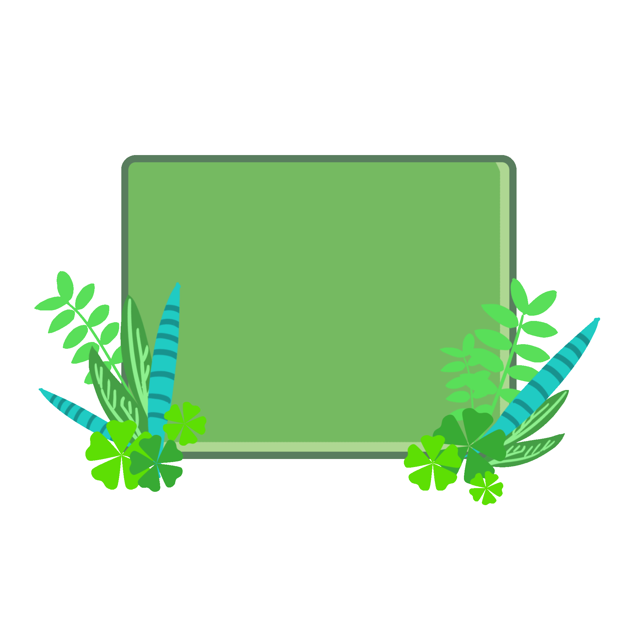 绿色叶子动态gif边框