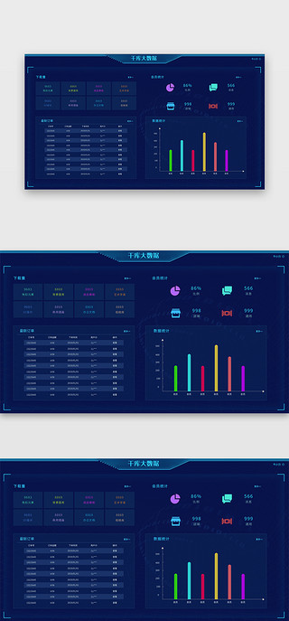 数据可视化大数据UI设计素材_可视化大数据后台网页