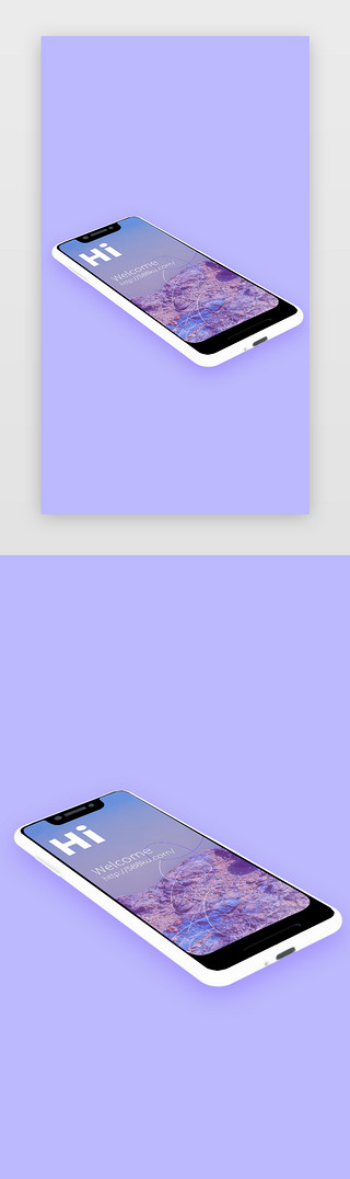 留海屏UI设计素材_安卓样机手机模型建模UI模板
