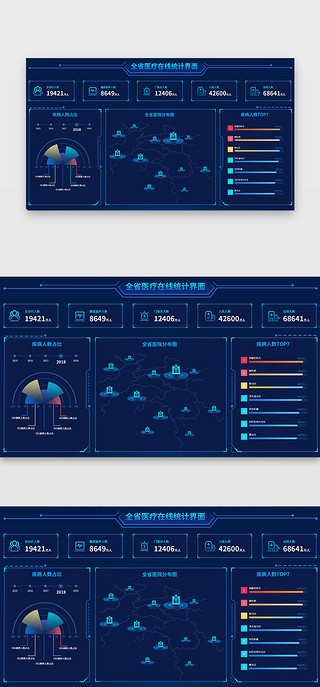 医疗-iconUI设计素材_医疗大数据页面展示