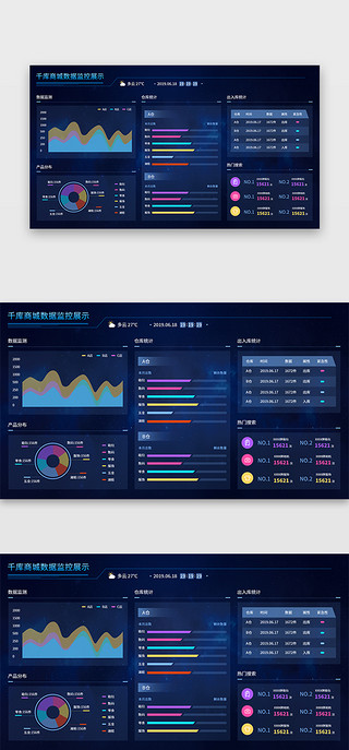 深色科技感数据可视化界面