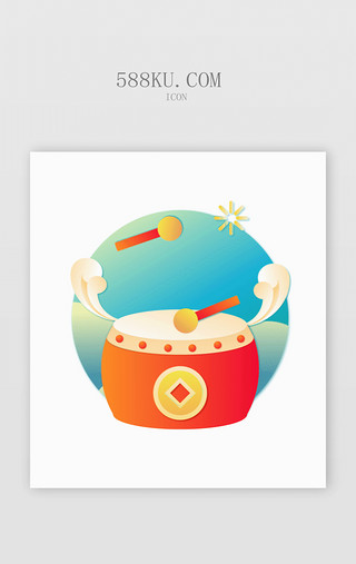 gif新年UI设计素材_多色鼠年新年春节喜庆元素图标icon动效