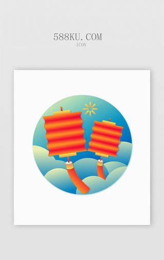 UI设计素材_多色鼠年新年春节喜庆元素图标icon动效