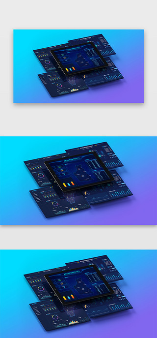平板消息通知UI设计素材_ipad平板样机展示