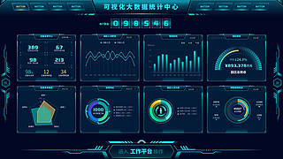 机械UI设计素材_机械风图表数据集合