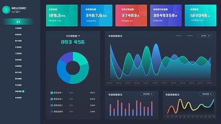 可视化素材UI设计素材_科技网页数据大屏UI数据