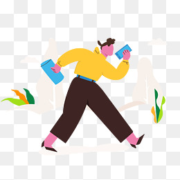 走路的白领免抠素材