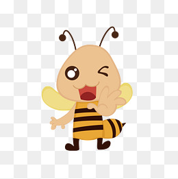 卡通可爱矢量蜜蜂素材
