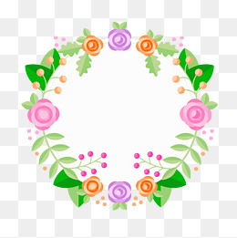 节日小清新简约手绘花朵边框
