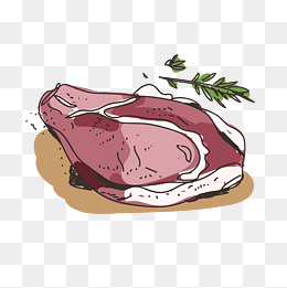 手绘肉类猪肉插画