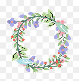 卡通绿色叶子花环免抠图素材图片免费下载_高清psd_千