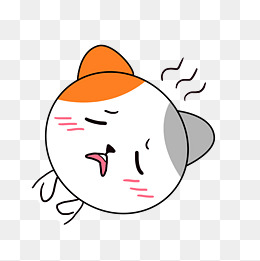 q版可爱卡通歪头小动物表情包小猫咪难受图片