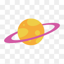 卡通宇宙土星星球免扣装饰素材