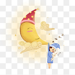 睡眠状态卡通插画