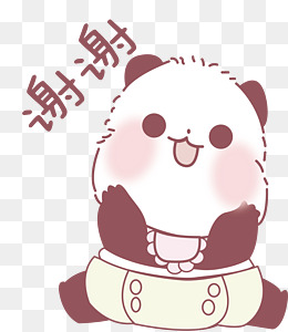 矢量手绘卡通可爱卖萌熊猫表情